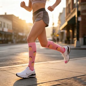 KyinSport Sporty Stripe Grip Crew Socks